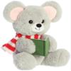 Aurora Festive Holiday Carolers Carol Mouse Stuffed Animal - Seasonal Cheer - Heartwarming Gifts - Gray 8.5 Inches view 2