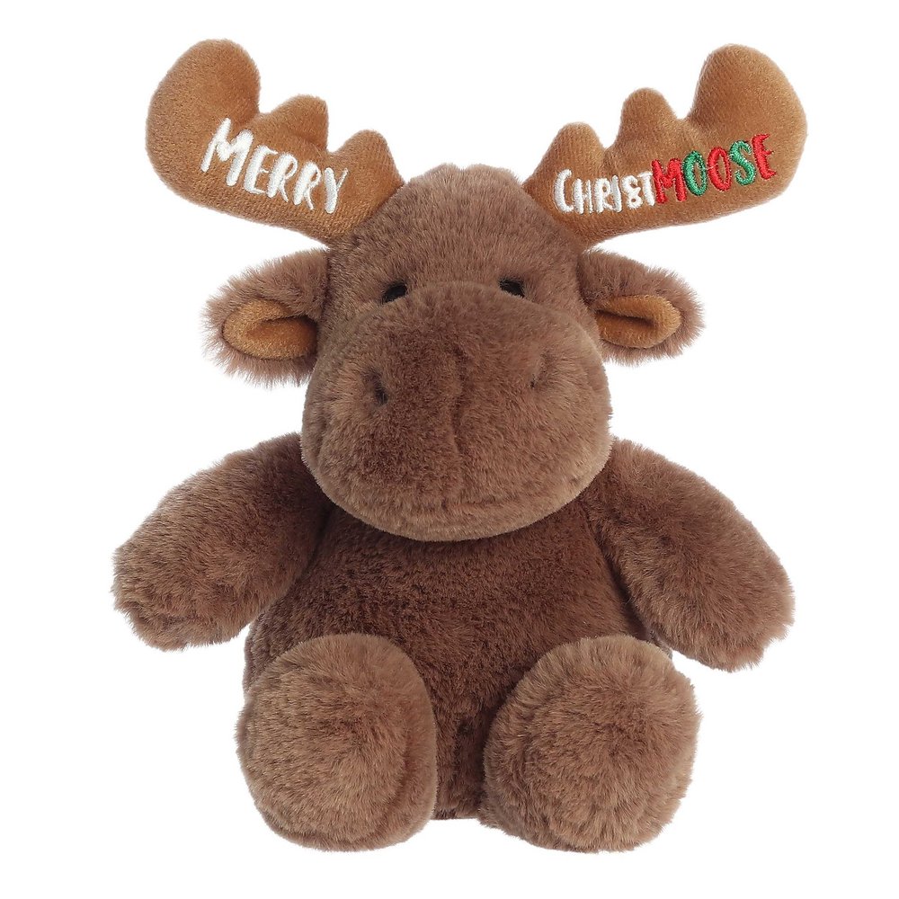 Aurora Witty JUST Sayin' Merry Christmoose Stuffed Animal - Expressive Characters - Quirky Gift Ideas - Brown 12 Inches