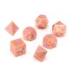 7Pcs Antique Metal Polyhedral Dice Role Playing Game Dices Heavy Duty With Bag view 1