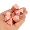 7Pcs Antique Metal Polyhedral Dice Role Playing Game Dices Heavy Duty With Bag view 3