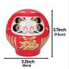 Takasaki Darumadoll 3.7inch, Set of 2 Pieces(GoldRed), Paper-Mache, Traditional Crafts, Handcrafted in Japan view 2