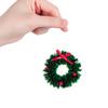 10 Pieces Mini Artificial Christmas Wreaths Ornaments, Dollhouse Miniature Christmas Wreath Doll House Mini Xmas Wreath for Dollhouse Door Windows Christmas Tree Decoration (Red Bowknot) view 3