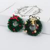 10 Pieces Mini Artificial Christmas Wreaths Ornaments, Dollhouse Miniature Christmas Wreath Doll House Mini Xmas Wreath for Dollhouse Door Windows Christmas Tree Decoration (2 Styles) view 2