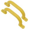 Purife 10'' Yellow Playground Accessories Metal Handles Set of 2 - Outdoor Playset Attachment Grab Handles, Kids Grab Bar for Playhouse,Treehouse, Jungle Gym, Climbing Frame view 1