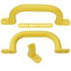 Purife 10'' Yellow Playground Accessories Metal Handles Set of 2 - Outdoor Playset Attachment Grab Handles, Kids Grab Bar for Playhouse,Treehouse, Jungle Gym, Climbing Frame view 3