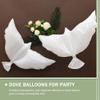 10pcs Peace Dove Balloon Dove Memorial Balloons Giant Bird Balloons Inflatable Bird Dove Jumbo Balloons Wedding Decorations for Ceremony White Decor Decorative Balloons Party Props view 2