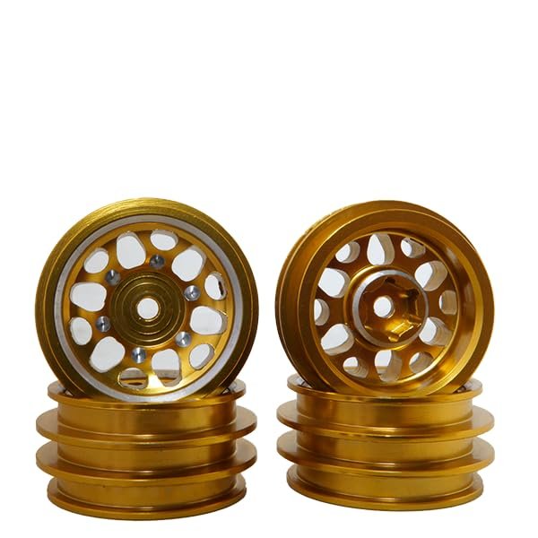 Nexx Racing CNC Alu Wheel Rims for TRX4M - NexxRacing Upgrades for RC Crawler TRX4M (HELIDIRECT) (Gold)