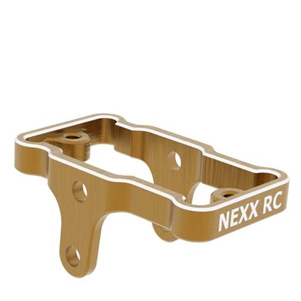 Nexx Racing CNC Alu Servo Mount for TRX4M - NexxRacing Upgrades for RC Crawler TRX4M (HELIDIRECT) (Gold)