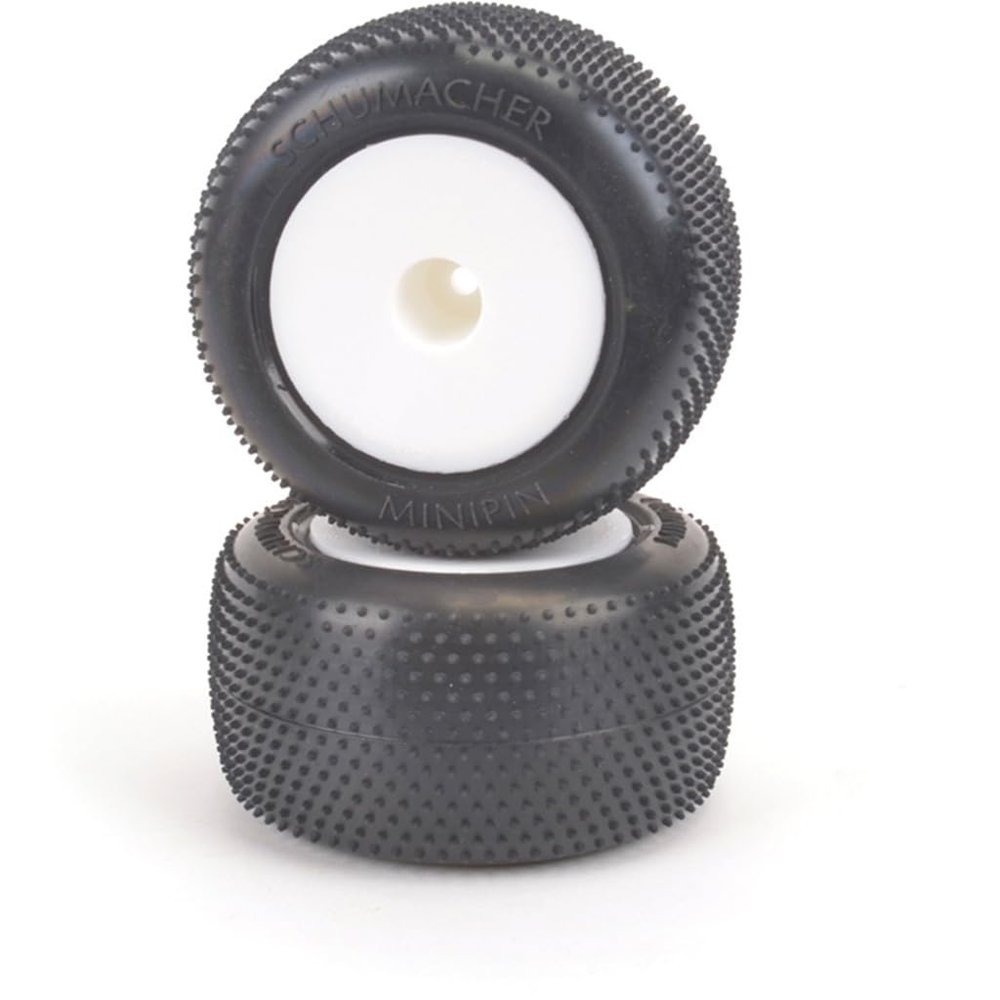 Schumacher Racing U6881 Mini Pin - Silver - Truck Tyre - Pre-Glued pr