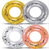 4-Pack Kids Inflatable Pool Floats - Sparkly Confetti-Filled Glitter Pool Float Rings, Cute Pool Floats in Pearl, Silver, Rose Gold, and Gold; Floating Tube Swim Rings for Pool, Beach, Lake - 23 Inch view 1
