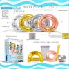 4-Pack Kids Inflatable Pool Floats - Sparkly Confetti-Filled Glitter Pool Float Rings, Cute Pool Floats in Pearl, Silver, Rose Gold, and Gold; Floating Tube Swim Rings for Pool, Beach, Lake - 23 Inch view 2