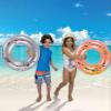 4-Pack Kids Inflatable Pool Floats - Sparkly Confetti-Filled Glitter Pool Float Rings, Cute Pool Floats in Pearl, Silver, Rose Gold, and Gold; Floating Tube Swim Rings for Pool, Beach, Lake - 23 Inch view 4