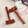 ibasenice Toddlers Hammer Costume Accessories - 2pcs Wooden Toddlers Toys Accessories for Girls Accessories for Girls Hammer for Judge Law Gavel Lawyer Costume Beat Toy Girl Beat Toy view 2