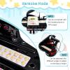 Costzon Kids Piano, 31 Key Mini Grand Piano Toy Keyboard with Microphone, Stool & Lights, Portable Electronic Piano Educational Musical Instrument Toy, Birthday Gift for Toddler Boys Girls (Black) view 3
