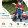 Qaba Tricycle for Toddlers Age 2-5 with Adjustable Seat, Toddler Bike with Storage Baskets for Girls and Boys, Red view 3