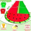 [ 3 Sided Safe Fence ] Watermelon Lawn Water Slides with 2 Bodyboards for Kids Adults, Heavy Duty Water Toys Sprinkler 2 Race Lane Outdoor Summer Beach Swimming Pool Water Game Party, 20 x 5.6 ft view 3