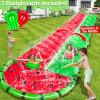 [ 3 Sided Safe Fence ] Watermelon Lawn Water Slides with 2 Bodyboards for Kids Adults, Heavy Duty Water Toys Sprinkler 2 Race Lane Outdoor Summer Beach Swimming Pool Water Game Party, 20 x 5.6 ft view 4