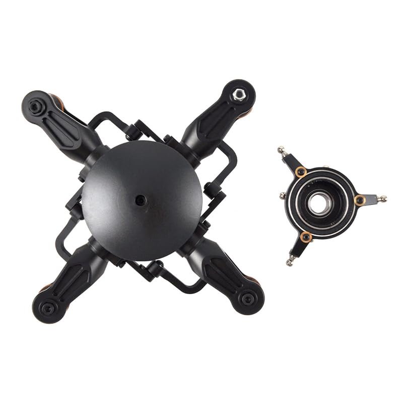 UTOYA Rotorhead 3Blades 4Blades 5Blades 12mm V2 Version Swashplate for Roban 700 or 800 Size RC Helicopter Accessories Rotor Heads Swashpla (Rotorhead 4Blades+Swashplate)