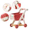 Jovow 102pcs Kids Shopping Cart Trolley Play Set with Pretend Food and Accessories,Perfect for Ages 3+ Pretend Play and Role-Playing Games (Red) view 3