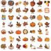 100PCS Fall Stickers Bulk, Thanksgiving Turkey Pumpkin Gifts for Kids, Autumn Waterproof Vinyl Stickers for Water Bottles, Scrapbooking, Harvest Party Favorites view 2