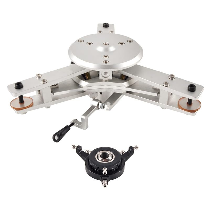 UTOYA Rotorhead 3Blades 10mm 12mm V2 Version Swashplate for Roban AS350 700 or 800 Size RC Helicopter (12MM+Swashplate)
