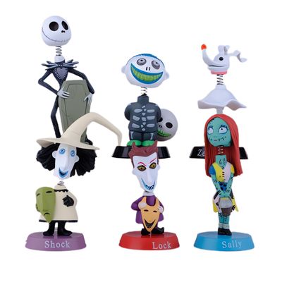 coywzca Christmas Figure Helloween Figure Anime Action Figure Helloween Room Decor (Nightmare figure-6pcs) 1