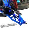 hopsupRC Upgrades Part for 1/10 Rustler/Stampede/Slash/Hoss 4x4 VXL,#45 Steel Drive Shaft CVD&Alloy Suspension Arm&Caster Block,Steering Blocks,Rear Stub Axle Carriers w/Wheel Hex&Bearings,Navy Blue view 4