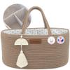 Yunioo Baby Diaper Caddy Organizer, Portable Nursery Storage Basket with Sturdy Handle Diaper Caddy Basket, Car Caddy for Diapers and Baby Wipes, Newborn Essentials view 1