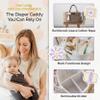 Yunioo Baby Diaper Caddy Organizer, Portable Nursery Storage Basket with Sturdy Handle Diaper Caddy Basket, Car Caddy for Diapers and Baby Wipes, Newborn Essentials view 3