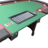 INO Desgin Poker Table for 10 Players 96 inches Luna Ultra with Speed Cloth Racetrack Chip Tray Double DropBox Wooden Legs, Green view 3