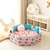 Foldable Ball Pit for Toddlers Large Soft Indoor Outdoor Pop Up Baby Kids Infant Ballpit Big Collapsible Puppy Dog Cat Pits with Basketball Hoop (Balls Not Included) Butterfly view 2