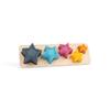 Bigjigs Toys Shooting Star Sorter - 5 Piece Silicone Shape Sorter, Montessori Toys, Wooden Toys 1 Year Old, Baby Sensory Toys, Sustainably Made view 1