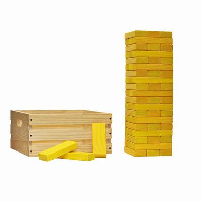 Tailgating Pros Premium Giant Toppling Timbers with Wooden Crate  Choose Your Team Colors! Jumbo Outdoor Yard Game, Tower Grows to Over 5 Feet!  Optional Tipsy Stickers Available!