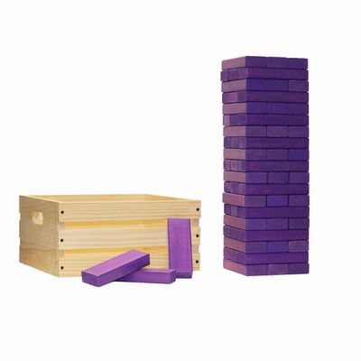 Tailgating Pros Premium Giant Toppling Timbers with Wooden Crate  Choose Your Team Colors! Jumbo Outdoor Yard Game, Tower Grows to Over 5 Feet!  Optional Tipsy Stickers Available!