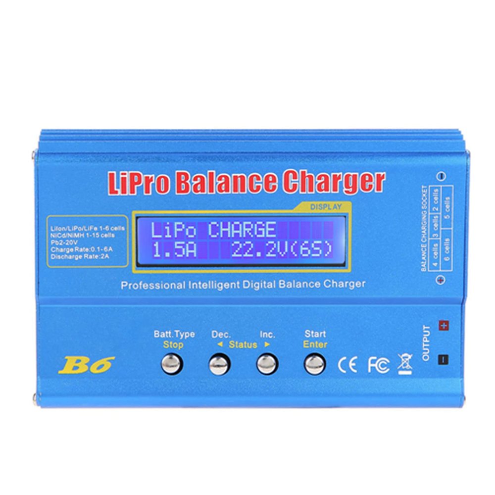 143 B6 80W Digital LCD for Balance Charger Discharger IMAX B6 Charger RC Battery Charger for LLiPo NiMH RC Battery (New iMAX B6 LCD Screen Digital RC NiMh)