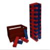 Tailgating Pros Premium Giant Toppling Timbers with Stained Crate  Choose Your Team Colors! Jumbo Outdoor Yard Game, Tower Grows to Over 5 Feet! Optional Tipsy Stickers Available! view 1