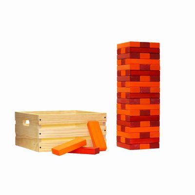Tailgating Pros Premium Giant Toppling Timbers with Wooden Crate  Choose Your Team Colors! Jumbo Outdoor Yard Game, Tower Grows to Over 5 Feet!  Optional Tipsy Stickers Available!
