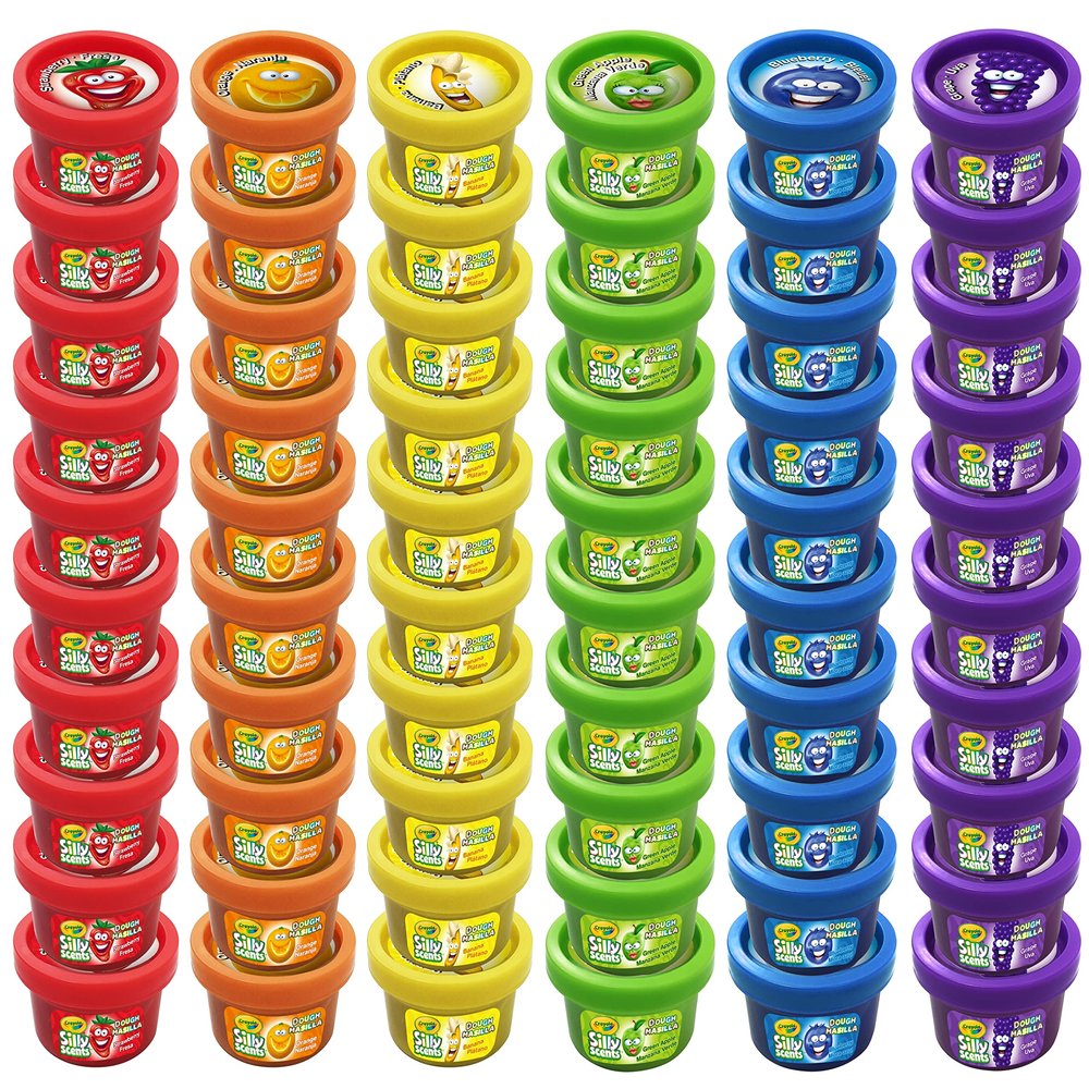 Crayola Silly Scents Dough 60pk x 1oz, Valentines Day Gifts & Party Favors, Kids Toys for Party Favor Bags, Modeling Clay, Allergen-Friendly, Non-Toxic, Candy Creativity Alternative