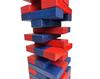 Tailgating Pros Premium Giant Toppling Timbers with Stained Crate  Choose Your Team Colors! Jumbo Outdoor Yard Game, Tower Grows to Over 5 Feet!  Optional Tipsy Stickers Available! view 2