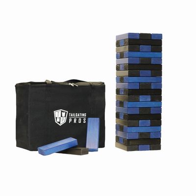 Tailgating Pros Premium Giant Toppling Timbers with Carrying Case Choose Your Team Colors! Jumbo Outdoor Yard Game, Tower Grows to Over 5 Feet!