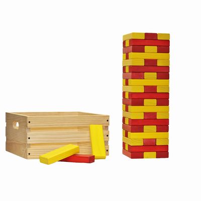 Tailgating Pros Premium Giant Toppling Timbers with Wooden Crate  Choose Your Team Colors! Jumbo Outdoor Yard Game, Tower Grows to Over 5 Feet!  Optional Tipsy Stickers Available!
