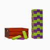 Tailgating Pros Premium Giant Toppling Timbers with Stained Crate  Choose Your Team Colors! Jumbo Outdoor Yard Game, Tower Grows to Over 5 Feet! Optional Tipsy Stickers Available! view 1