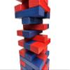 Tailgating Pros Premium Giant Toppling Timbers with Wooden Crate  Choose Your Team Colors! Jumbo Outdoor Yard Game, Tower Grows to Over 5 Feet!  Optional Tipsy Stickers Available! view 2
