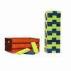 Tailgating Pros Premium Giant Toppling Timbers with Stained Crate  Choose Your Team Colors! Jumbo Outdoor Yard Game, Tower Grows to Over 5 Feet!  Optional Tipsy Stickers Available! view 1