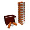 Tailgating Pros Premium Giant Toppling Timbers with Stained Crate  Choose Your Team Colors! Jumbo Outdoor Yard Game, Tower Grows to Over 5 Feet!  Optional Tipsy Stickers Available! view 1