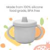 Lulyboo 3-in-1 Silicone Sippy Cup & Snack Cup for Babies | Easy-Grip Handles, Dual Covers (Sippy & Snack) | Perfect for Toddler Training & On-the-Go Essentials (Green) view 2