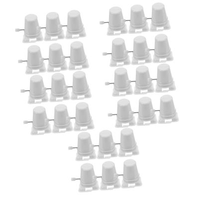 Toyvian 30 Pcs Clockwork Legged Robot: Plastic Wind Up Toys, Wind Up Mechanism, Clockwork Walking Toy, Windup Movement for Kids DIY Crafts Supplies, Christmas Stocking Stuffers(White)