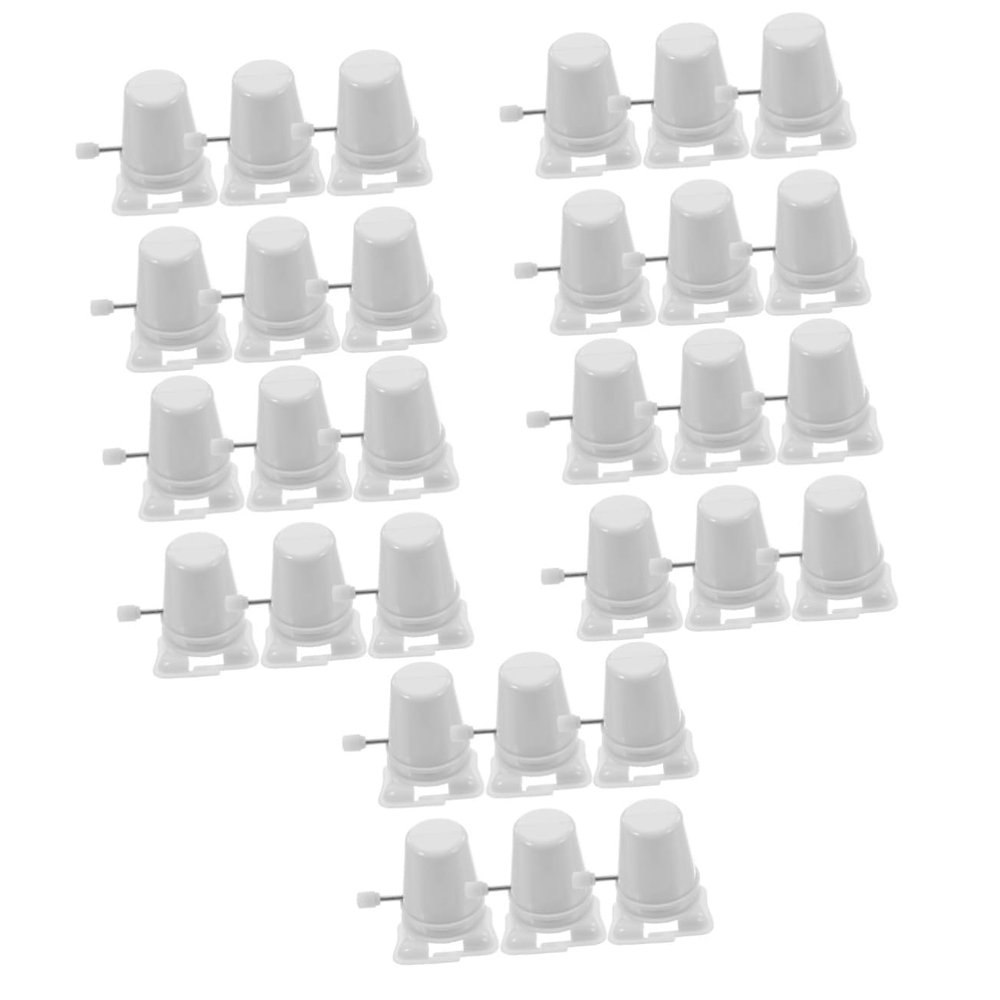 Toyvian 30 Pcs Clockwork Legged Robot: Plastic Wind Up Toys, Wind Up Mechanism, Clockwork Walking Toy, Windup Movement for Kids DIY Crafts Supplies, Christmas Stocking Stuffers(White)