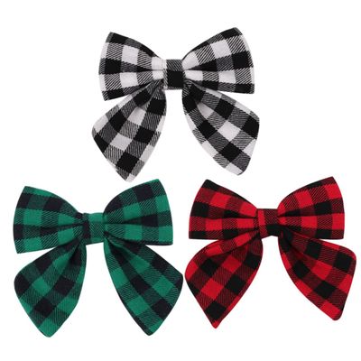 3pcs Plaid Bow Clips for Boys and Girls Lightweight Hair Accessories for Girls Chic Bowknot Hairpins for Birthday and Special Occasions