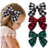 3pcs Plaid Bow Clips for Boys and Girls Lightweight Hair Accessories for Girls Chic Bowknot Hairpins for Birthday and Special Occasions view 4